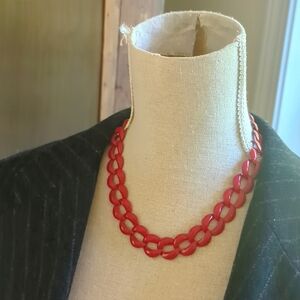 Vintage Napier Red Chain Necklace